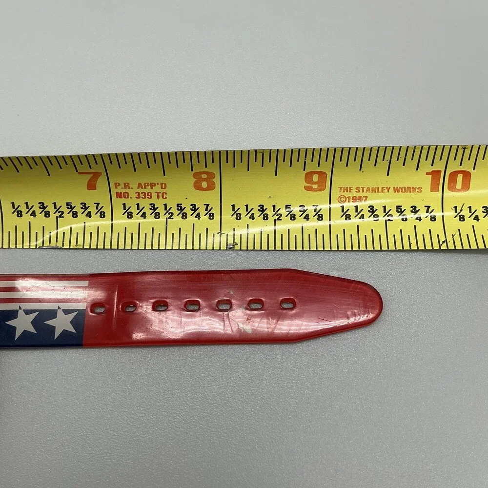 Vintage Fada USA Collection Unisex Watch 33mm Flag Red White Blue New Battery